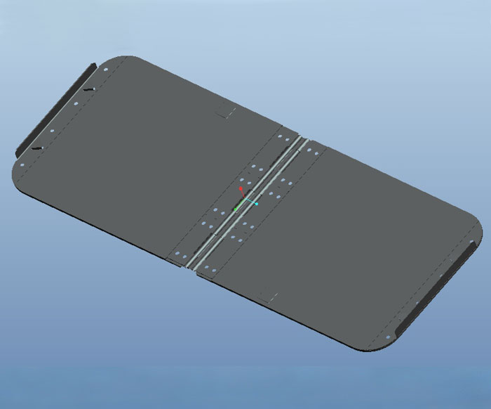 键盘盖转轴包胶支架